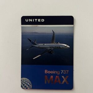 United Boeing 737 MAX Card